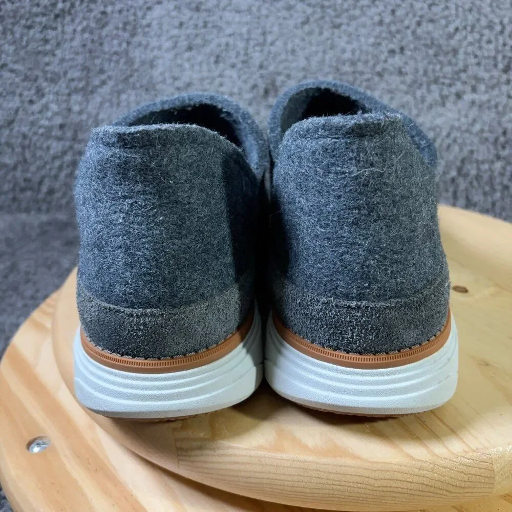 LL Bean Downeast Slip Ons Casual Shoe Mens Size 9 Gray Wool